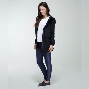 Lululemon Here To There Cadet Pants Navy Women’s Sz 4 Metallic Stripes On Sides